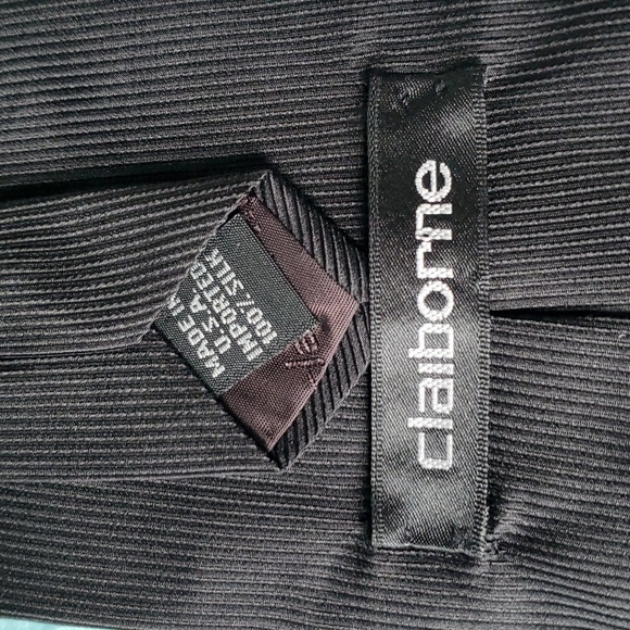 Liz Claiborne - Classic silk black tie. Only worn once for Halloween. - Picture 2 of 4